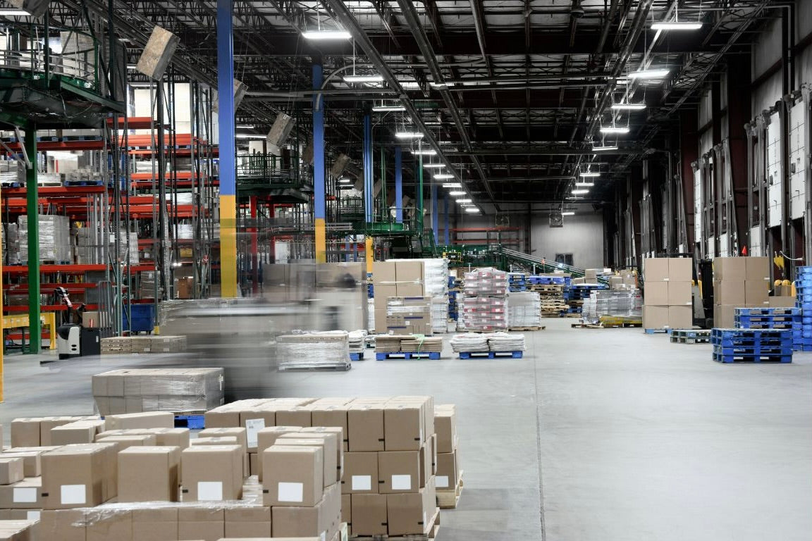 Interior of distributor warehouse.