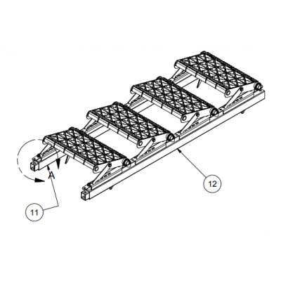 Tuff Built Adjustable 4 step Narrow Stair Section SKU# 15006