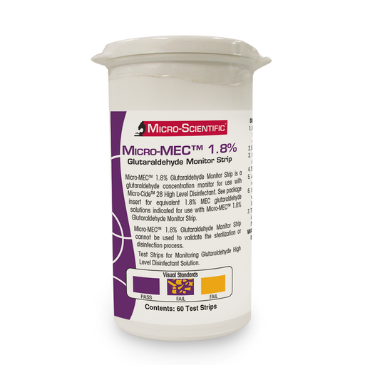 Micro-MEC 1.8% Glutaraldehyde Monitor Strips M60054 Micro-Scientific