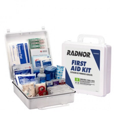 Radnor White Plastic Portable Or Wall Mounted 50 Person First Aid Kit