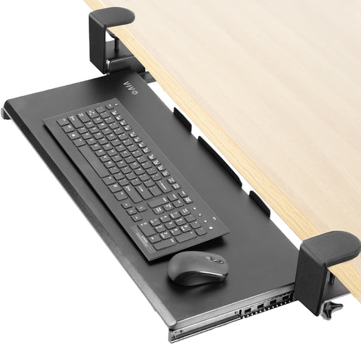 VIVO Black Clamp-on Keyboard Tray MOUNT-KB05E