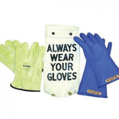 Salisbury 11" type II Salcor Linesman Class 0 gloves kit W43GK011BL