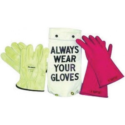 Salisbury Honeywell Red 11" Low Voltage Linesman Class 0 Gloves kit GK011R/12
