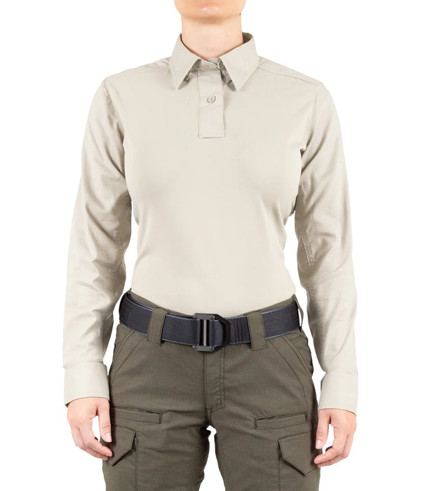 First Tactical Women's V2 Pro Performance Shirt Long Sleeve-Silver/Tan