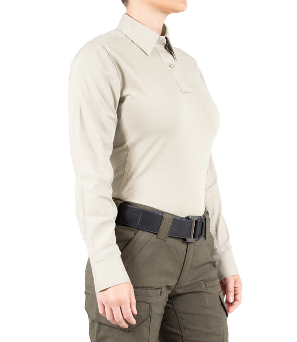 First Tactical Women's V2 Pro Performance Shirt Long Sleeve-Silver/Tan
