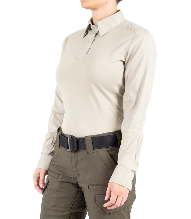 First Tactical Women's V2 Pro Performance Shirt Long Sleeve-Silver/Tan