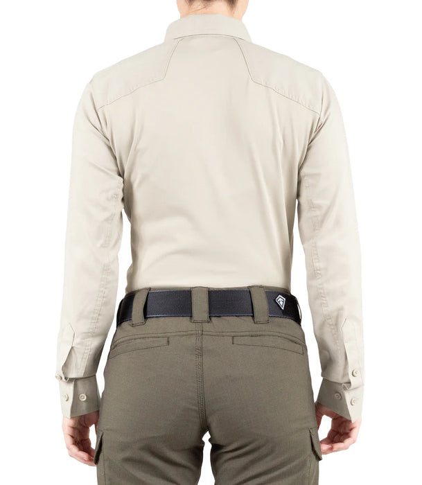 First Tactical Women's V2 Pro Performance Shirt Long Sleeve-Silver/Tan