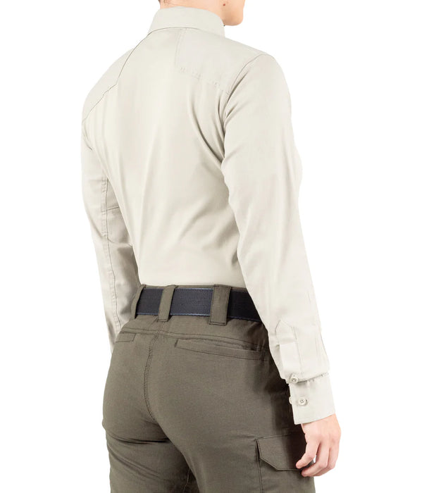 First Tactical Women's V2 Pro Performance Shirt Long Sleeve-Silver/Tan
