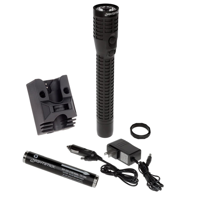 Polymer Duty/Personal-Size Dual-Light Flashlight - Li-Ion - Black