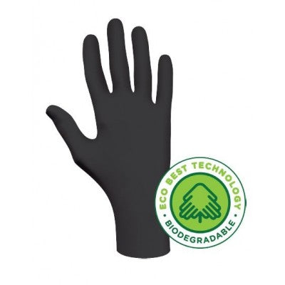 SHOWA GREEN-DEX Biodegradable Nitrile Glove (Black) 6112PF