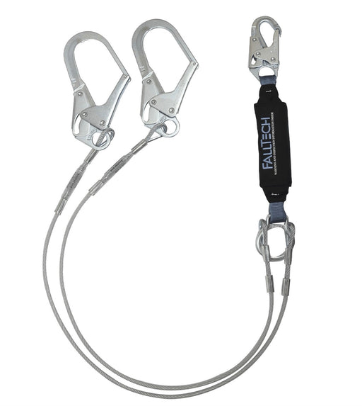 FallTech 6' ViewPack Coated Cable Energy Absorbing Lanyard 8357Y