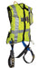 Hi-Vis Lime Class 2 Vest with 3D Standard Non-belted Full Body Harness