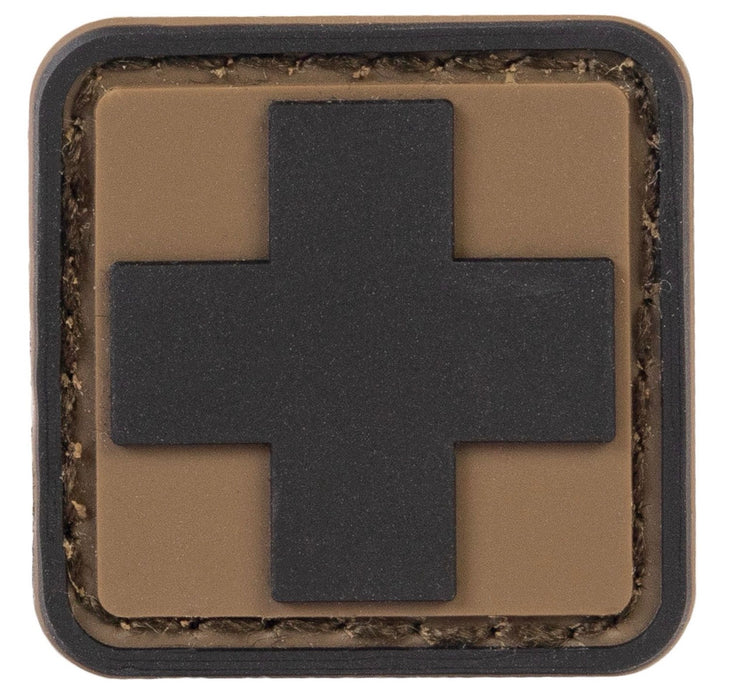 PVC Medic Cross Patch 1 in. x 1 in. - BLK/COY