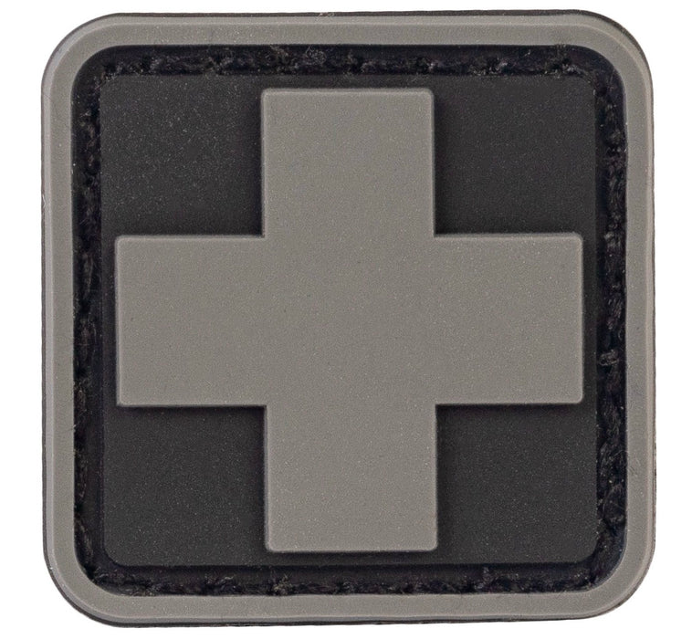 PVC Medic Cross Patch 1 in. x 1 in. - BLK/GRY