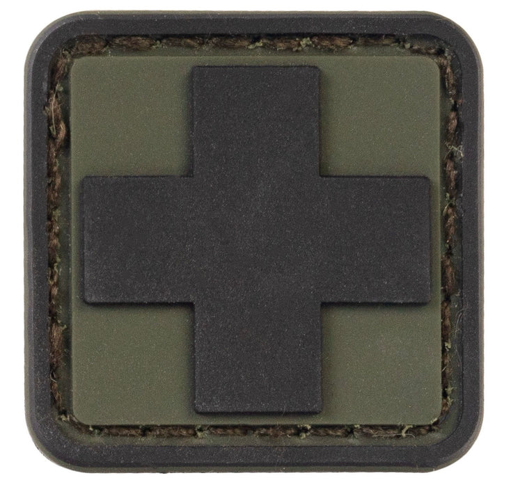 PVC Medic Cross Patch 1 in. x 1 in. - GRN/BLK