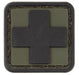 PVC Medic Cross Patch 1 in. x 1 in. - GRN/BLK