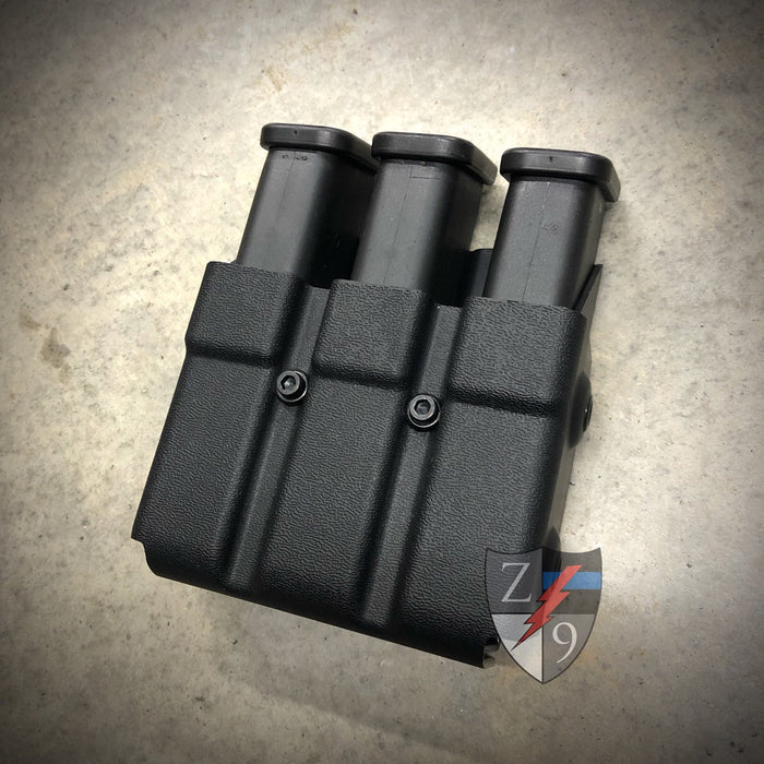 Box Mag Pouch Duty Style Triple Mag Pouch - 9/40 — Black Box Safety
