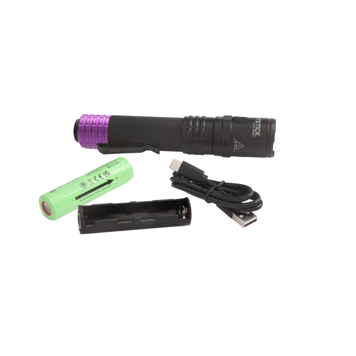 USB RECHARGEABLE UV FLASHLIGHT - BLACK