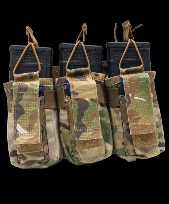 Box Mag Pouch Hook/Loop Flap Triple 2 Stacked Rifle Mag, Hook/Loop Flap Triple Pisto ...