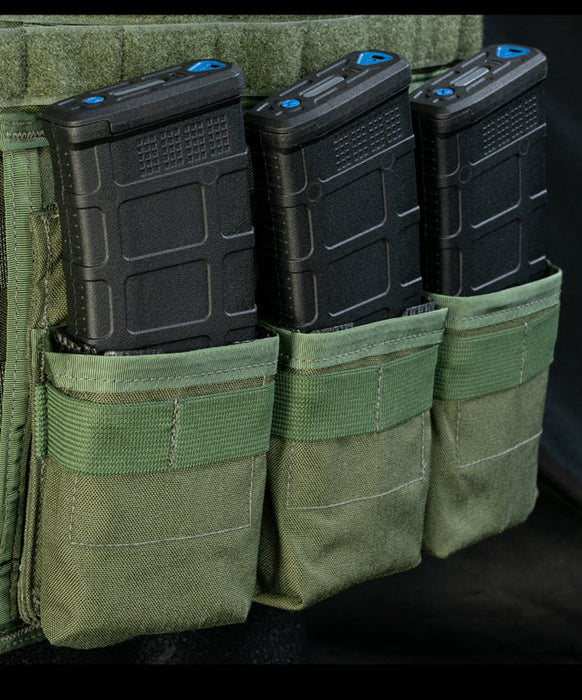 Box Mag Pouch M.R.S. Triple Rifle Mag Pouch (No Flap) — Black Box Safety