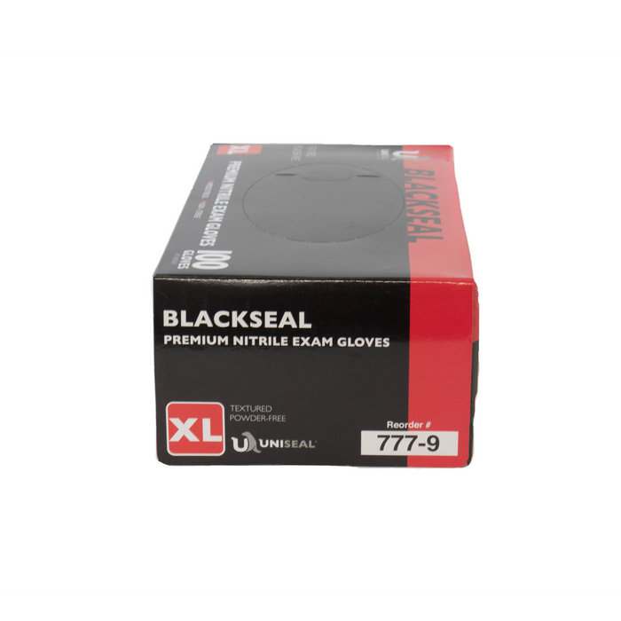 Uniseal Nitrile Exam Gloves – BlackSeal Powder-Free 777 Uniseal