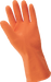 FrogWear Orange 18-Mil Flock-Lined Latex Diamond Pattern Grip Unsupported Gloves 180F Global Glove