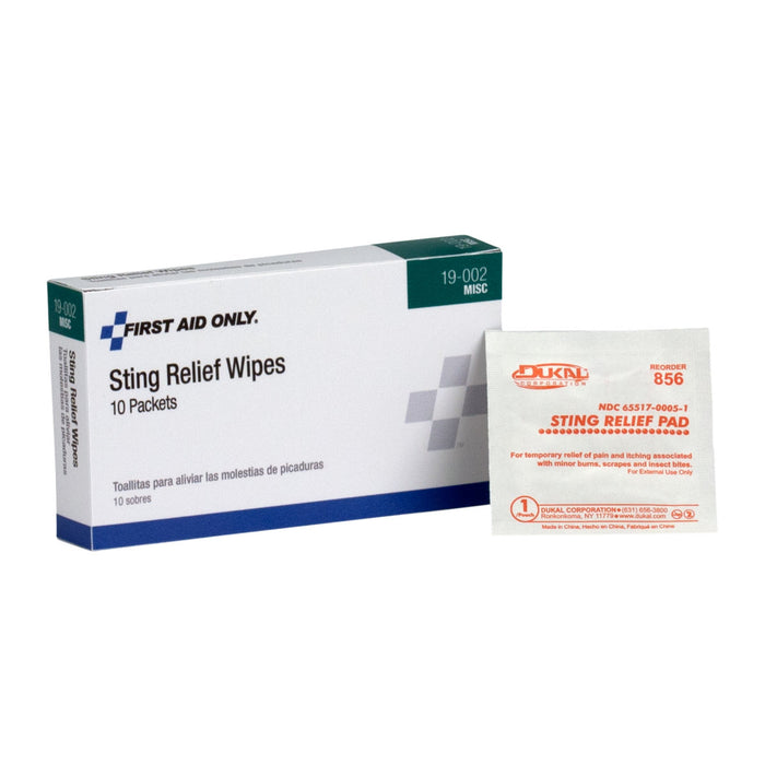 Sting Relief Wipes - First Aid Only