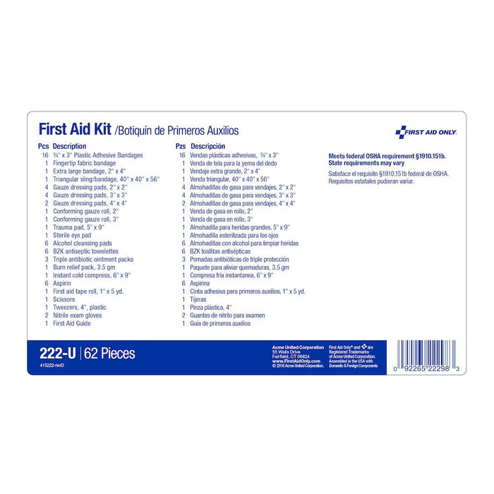 First Aid Only First Aid Kit (10 Person) 222-U First Aid Only