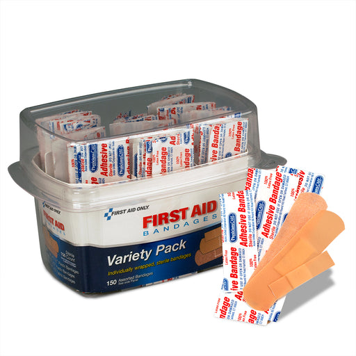First Aid Only Assorted Bandage Box Kit (150 piece) 90095 First Aid Only