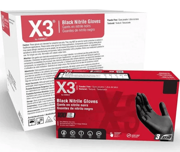 AMMEX X3 Nitrile Gloves (1,000 Count) BX344100 | Black Box Safety AMMEX X3 Nitrile Gloves (1,000 Count) BX344100 | Black Box Safety