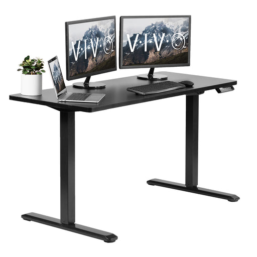 VIVO 60 x 24 Electric Desk with Black Frame & Memory Pad DESK-KIT-1B6B VIVO