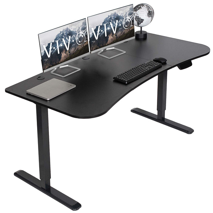 VIVO Electric Height Adjustable 63” Desk DESK-KIT-2E1B VIVO