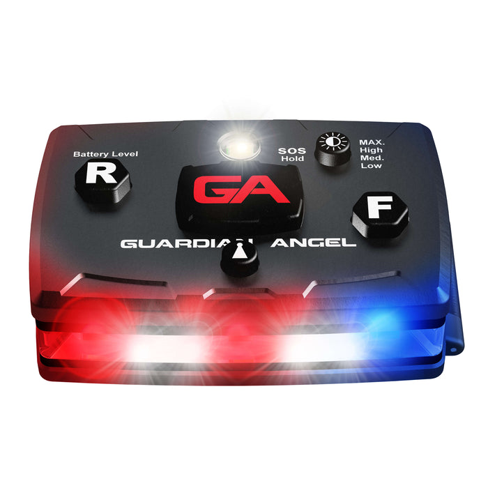 Guardian Angel Law Enforcement Red/Blue Wearable Safety Police Light ELT-R-B Guardian Angel