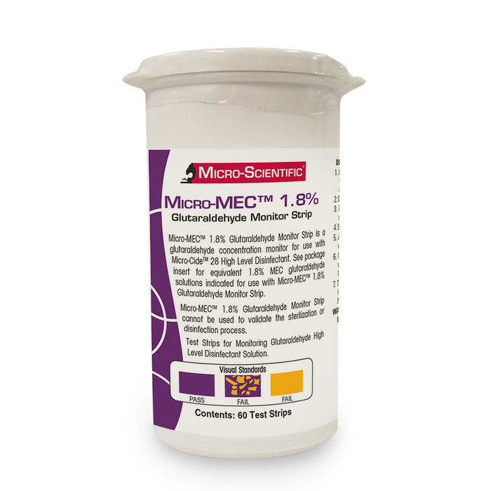 Micro-MEC 1.8% Glutaraldehyde Monitor Strips M60054 Micro-Scientific