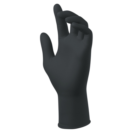 GLOVEWORKS Black Synthetic Vinyl Disposable Gloves, 3 Mil, Large