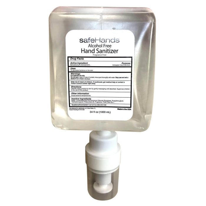 safeHands Hand Sanitizer Dispenser Cartridge Refills (4 Pack) safeHands