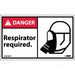 DANGER RESPIRATOR REQUIRED Label