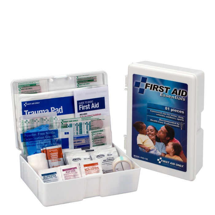 First Aid Only First Aid Kit (Plastic Case - 81 piece) FAO-130 First Aid Only