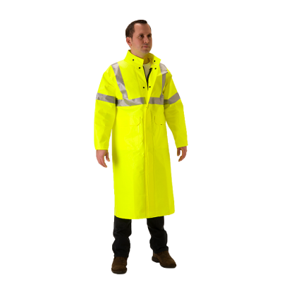 NASCO Rainwear ArcLite Air 1700 Series, Fluorescent yellow full length coat 48" SKU# 1701CFY