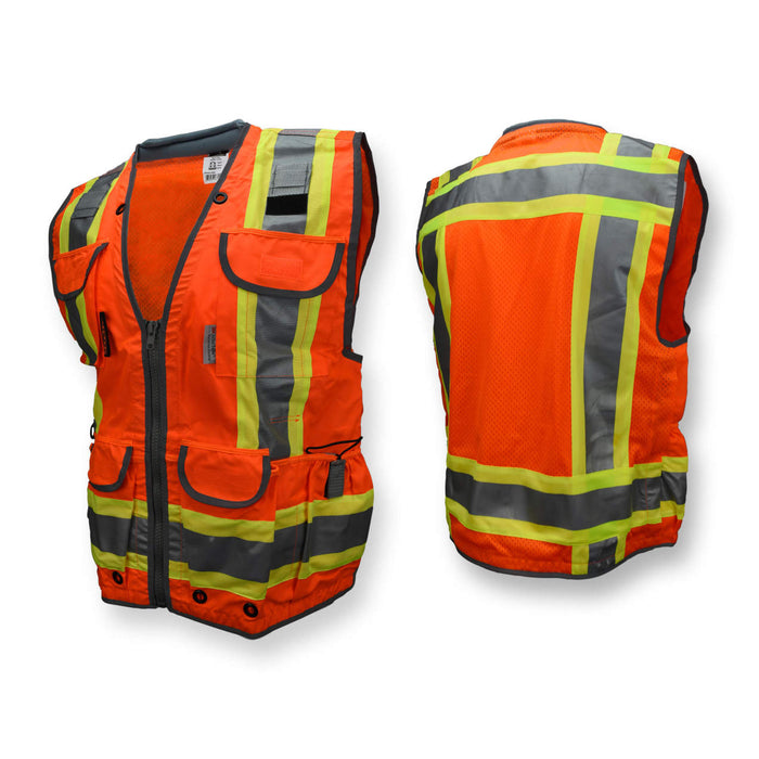 Radians SV55 Class Heavy Woven Two Tone Engineer Vest — Black Box Safety
